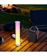 Wiederaufladbare RGBIC+CCT LED Tisch-/Nachtlampe - 32cm, Bluetooth, Weiß, Touch-dimmbar, IP20 Innenbereich