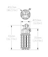 150W LED Arbeitsstrahler mit Magnet und 5m Kabel - 5000K, Schuko-Stecker, Magnetbefestigung