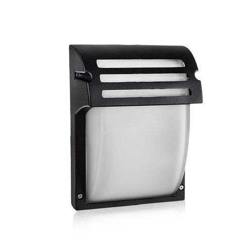 VT-754 Wandleuchte E27 - matt schwarz, mattes Glas