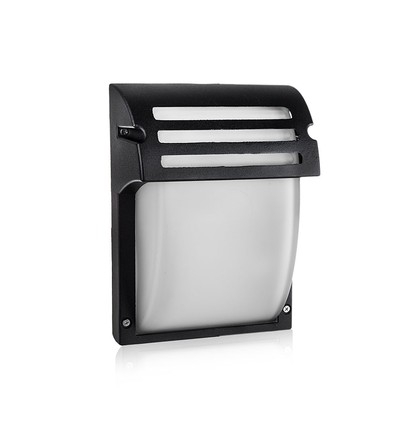 VT-754 Wandleuchte E27 - matt schwarz, mattes Glas