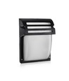 VT-754 Wandleuchte E27 - matt schwarz, mattes Glas
