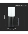 Vt-7616 Gartenwandlampe GU10 - Aluminiumgehäuse, schwarz IP54