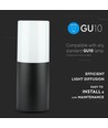 Vt-7616 Gartenwandlampe GU10 - Aluminiumgehäuse, schwarz IP54