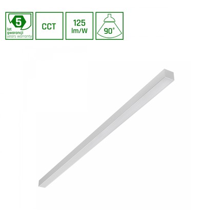 1203mm Allday Basic 40W - 3CCT, 230V, 90°, IP20, 42x37mm, weiß, Stk., UGR19, Decke, LED-Leuchte