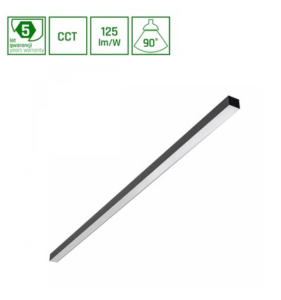 1503mm Allday Basic Deckenleuchte 50W - 3CCT, 230V, 90°, IP20, 42x37mm, schwarz, PR, UGR19, LED