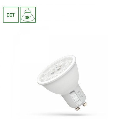 Spectrum LED 3/5/7W GU10 - 230V, CCT, 38°, mit Linse