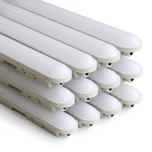 12 Stk. Spectrum Limea Connect 36W LED Wannenleuchte - 120cm, IP65 wasserdicht, 147 lm/W, durchverdrahtet, 230V