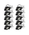 10x 7W flacher Einbaustrahler RA96 - DimToWarm+CCT, Loch: Ø6,8 cm, schwarzer Rand, dimmbar