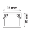 15x10 Kabelkanal selbstklebend - Weiß, 15x10mm, Länge 2m