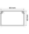 60x40 Kabelkanal mit Klebeband - Weiß, 60x40mm, Länge 2m