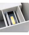 LEDlife CUBIC 6W væglampe - Sort, firkantet, op/ned, justerbar, inde / ude, videresløjfning, IP65, inkl. lyskilde