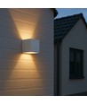 LEDlife CUBIC 6W væglampe - Sort, firkantet, op/ned, justerbar, inde / ude, videresløjfning, IP65, inkl. lyskilde