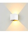 LEDlife CUBIC 6W væglampe - Sort, firkantet, op/ned, justerbar, inde / ude, videresløjfning, IP65, inkl. lyskilde