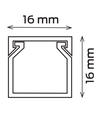 10 Stk. 16x16 Kabelkanal selbstklebend - Weiß, 16x16mm, Länge 2m