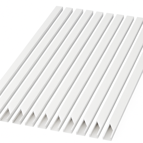 10 Stk. 20x10 Kabelkanal selbstklebend - Weiß, 20x10mm, Länge 2m