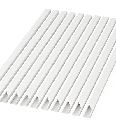 10 Stk. 20x10 Kabelkanal selbstklebend - Weiß, 20x10mm, Länge 2m