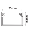 10 Stk. 25x16 Kabelkanal selbstklebend - Weiß, 25x16mm, Länge 2m