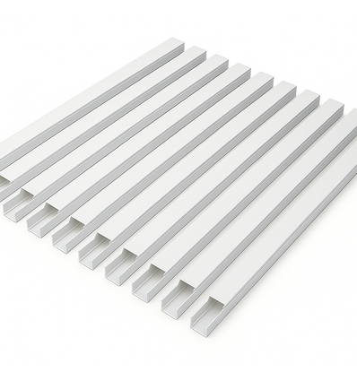10 Stk. 25x16 Kabelkanal selbstklebend - Weiß, 25x16mm, Länge 2m