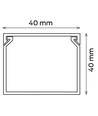 10 Stk. 40x40 Kabelkanal selbstklebend - Weiß, 40x40mm, Länge 2m
