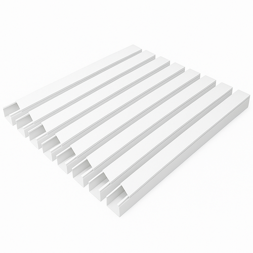 10 Stk. 40x40 Kabelkanal selbstklebend - Weiß, 40x40mm, Länge 2m
