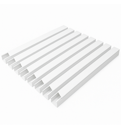 10 Stk. 40x40 Kabelkanal selbstklebend - Weiß, 40x40mm, Länge 2m