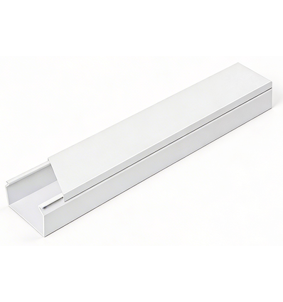 60x40 Kabelkanal mit Klebeband - Weiß, 60x40mm, Länge 2m