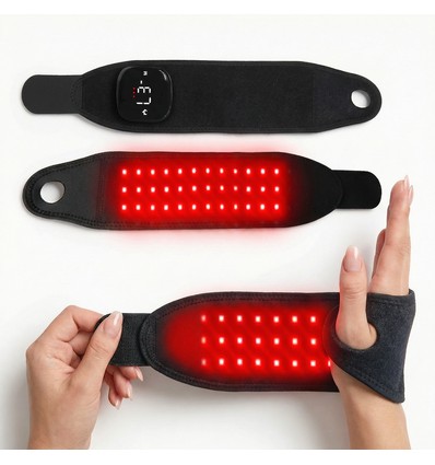 Lichttherapie-Bandage für Handgelenk und Hände - Infrarot, mit Batterie, Handgelenkstütze