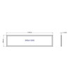 120x30 LED-Panel, 32W - 140 lm/W, weißer Rahmen
