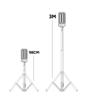 150W LED Arbeitsstrahler, 3,4m inkl. Stativ - 5000K, 5m Kabel, Schuko-Stecker