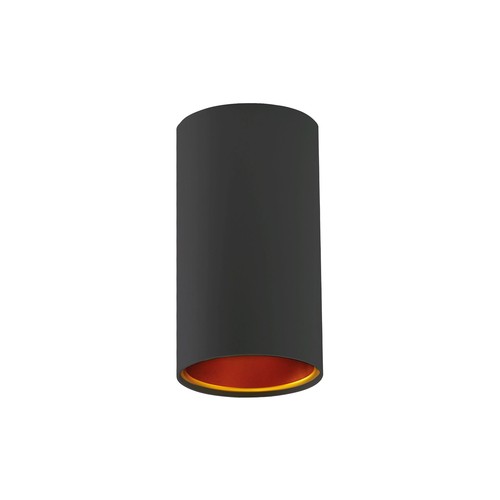 Chloe GU10 Aufbau-Spot - Schwarz/Gold, Ø7cm, Aluminium, ohne Leuchtmittel