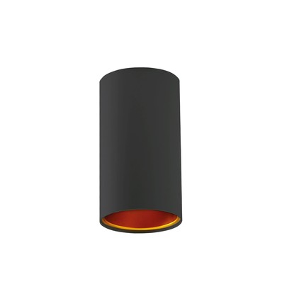 Chloe GU10 Aufbau-Spot - Schwarz/Gold, Ø7cm, Aluminium, ohne Leuchtmittel