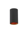 Chloe GU10 Aufbau-Spot - Schwarz/Gold, Ø7cm, Aluminium, ohne Leuchtmittel