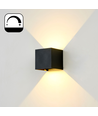 6W Dimmbar CUBIC PRO Wandleuchte - IP65, schwarz, durchschleifbar, verstellbar, up/down, innen/außen, inkl. Leuchtmittel