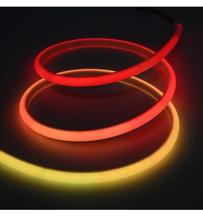 10m Außen RGBIC Neon LED Streifen - 2 Meter Kabel, 10W/m, 576 LED pro Meter, 24V, IP67