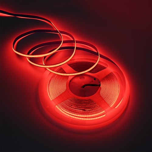 10m 9W/m Roter COB-LED-Streifen - 24V DC, IP20, 320 LED/m