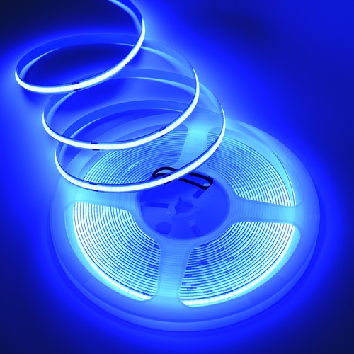 10m 9W/m Blauer COB-LED-Streifen - 24V DC, IP20, 320 LED/m
