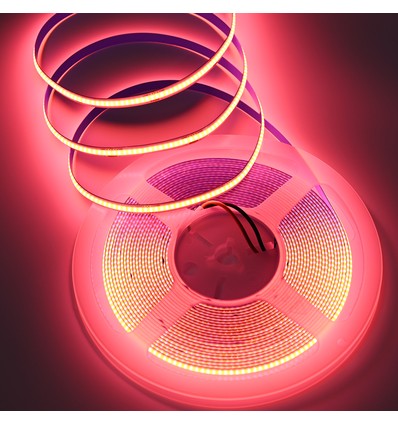 10m 9W/m Pink COB-LED-Streifen - 24V DC, IP20, 320 LED/m