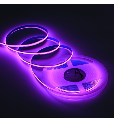 10m 9W/m Lila COB-LED-Streifen - 24V DC, IP20, 320 LED/m