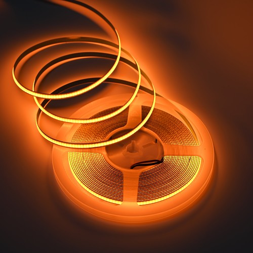 10m 9W/m Orange COB-LED-Streifen - 24V DC, IP20, 320 LED/m