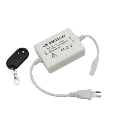 230V Funk-Dimmer mit Fernbedienung - Inkl. Endkappe, für 230V (Slim COB), Memory-Funktion, max. 50 m