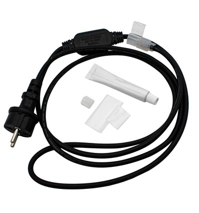 Wasserdichter Anschluss für 230V LED-Streifen (Slim COB) - 2 Meter, inkl. Endkappe, 230V