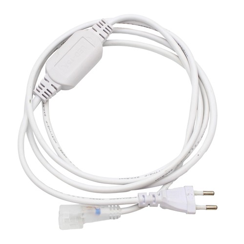 2m Stecker für 230V LED Strip (Slim COB) - Inkl. Endkappe, 230V