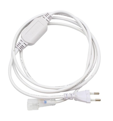 2m Stecker für 230V LED Strip (Slim COB) - Inkl. Endkappe, 230V