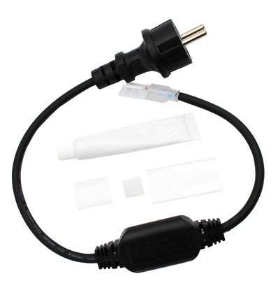 Wasserdichter Anschluss für 230V LED-Streifen (Slim COB) - 50 cm, inkl. Endkappe, 230V