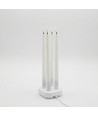 4er-Pack weiße LED-Kerzen inkl. Ladestation - Ø2cm, Höhe: 25cm, Stabkerzen, inkl. Fernbedienung, Timer