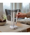 4er-Pack weiße LED-Kerzen inkl. Ladestation - Ø2cm, Höhe: 25cm, Stabkerzen, inkl. Fernbedienung, Timer