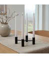 4er-Pack weiße LED-Kerzen inkl. Ladestation - Ø2cm, Höhe: 25cm, Stabkerzen, inkl. Fernbedienung, Timer
