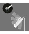 Wiederaufladbare 3-in-1 LED-Lampe - Magnetisch, weiß, dimmbar, inkl. Standfuß und 2 Stk. Montagehalterungen