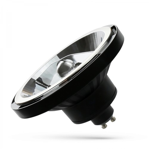 GU10 10W LED-Spot - AR111, 20° Abstrahlwinkel, 5 Jahre Garantie, schwarzes Gehäuse