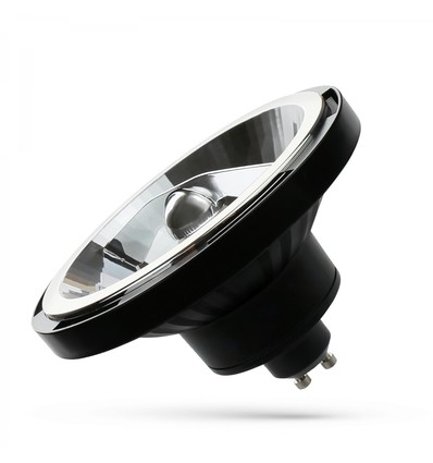 GU10 10W LED-Spot - AR111, 20° Abstrahlwinkel, 5 Jahre Garantie, schwarzes Gehäuse